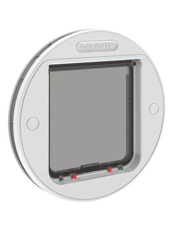 Large Glass Fitting Cat Flap   White Black Friday Petmate Tilbud