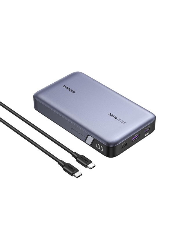 100w Two Way Fast Charging Powerbank   Grå   20000 Mah Black Friday Ugreen Tilbud